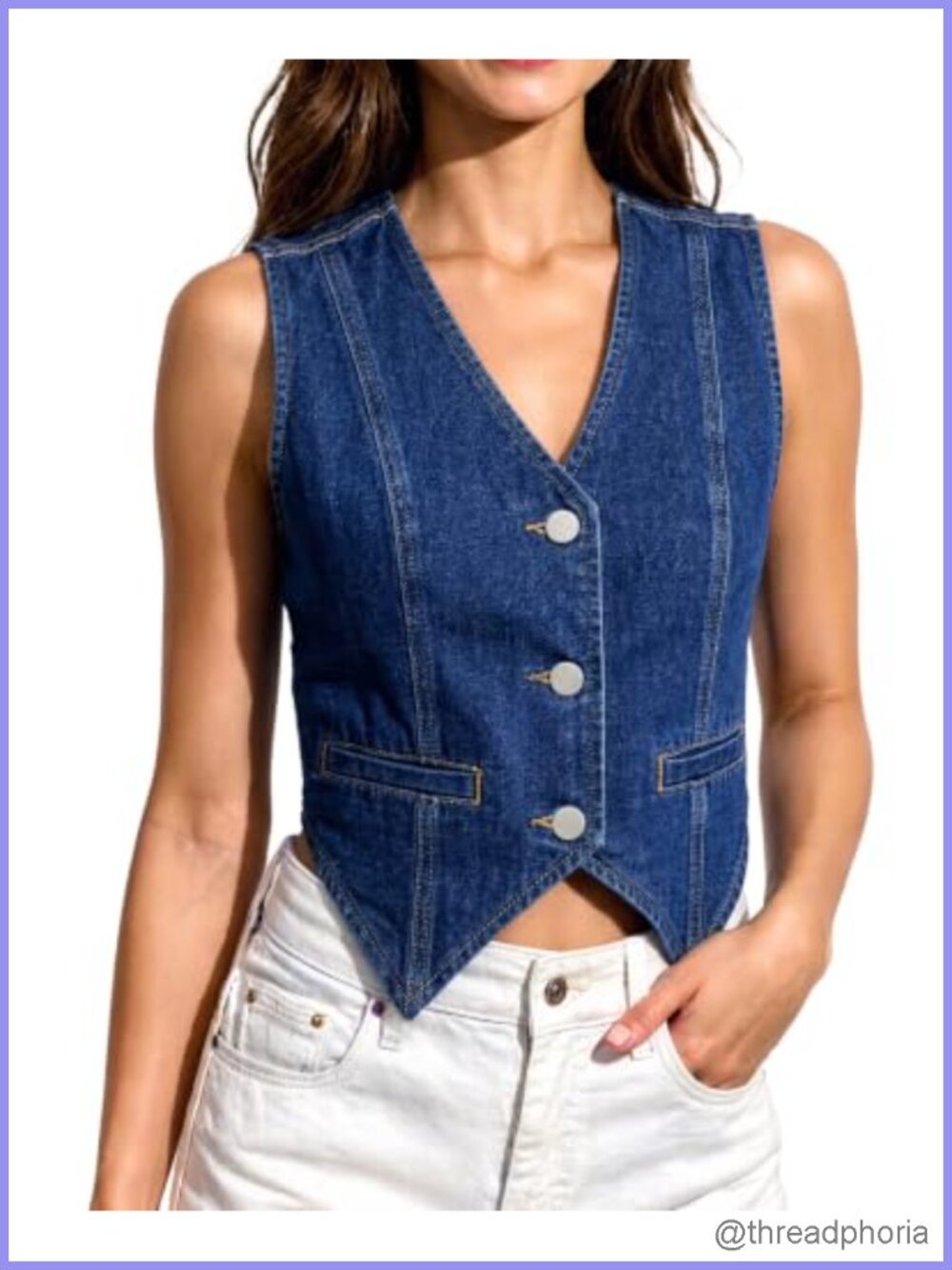 Sleeveless Denim Vest - Stretch Cotton